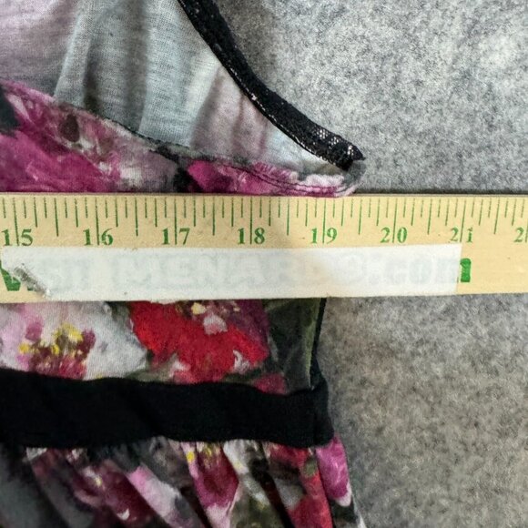 Cacique Nightgown Womens Plus 22 / 24 Black Pink Lace Babydoll Empire Lingerie - Picture 7 of 8